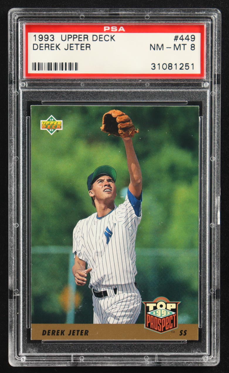 Derek Jeter 1993 Upper Deck #449 RC (PSA 8) at PristineAuction.com Derek Jeter 1993 Upper Deck #449 RC (PSA 8) at PristineAuction.com
