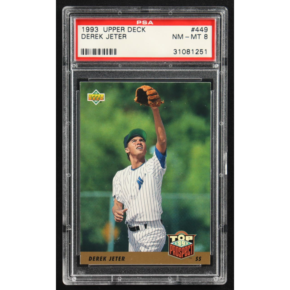 Derek Jeter 1993 Upper Deck #449 RC (PSA 8) at PristineAuction.com