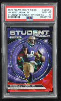 Michael Penix Jr. 2024 Panini Prizm Draft Picks Student Orientation Red Ice #SO-MPJ RC (PSA 10) at PristineAuction.com