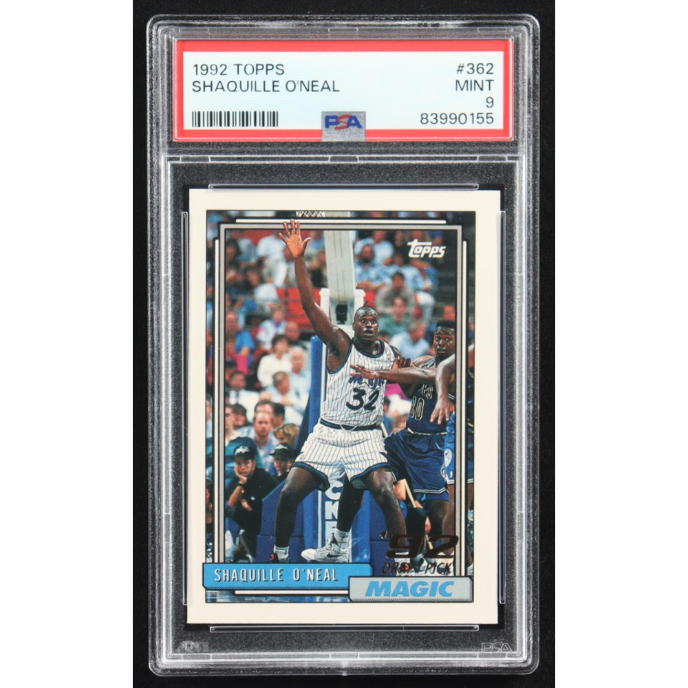 Shaquille O'Neal 1992 Topps #362 RC (PSA 9) at PristineAuction.com