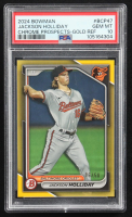 Jackson Holliday 2024 Bowman Chrome Prospects Gold Refractor #BCP-47 RC #06/50 (PSA 10) at PristineAuction.com