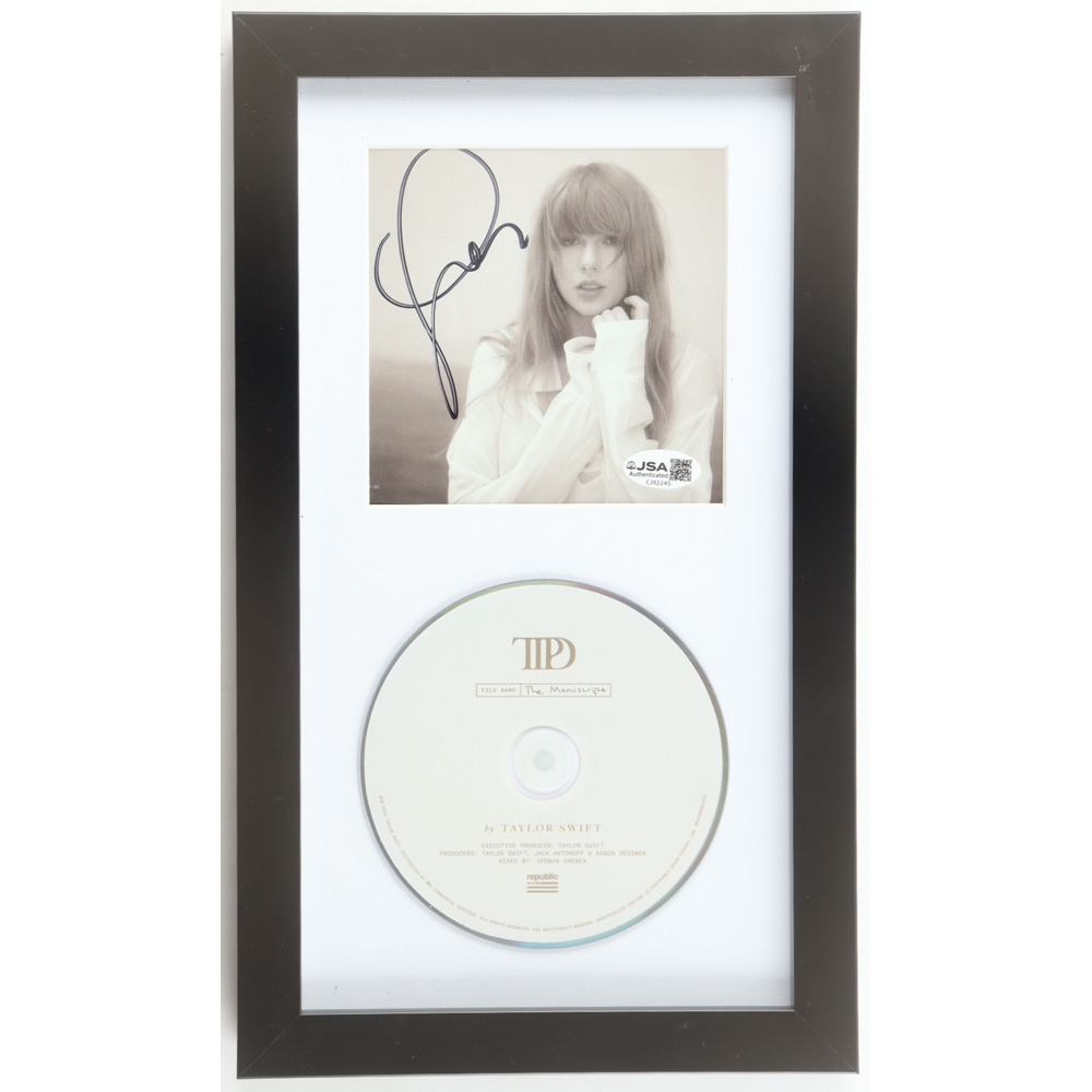 Taylor Swift Signed Custom Framed "The Tortured Poets Department" CD Insert Display with Disc (JSA) at PristineAuction.com