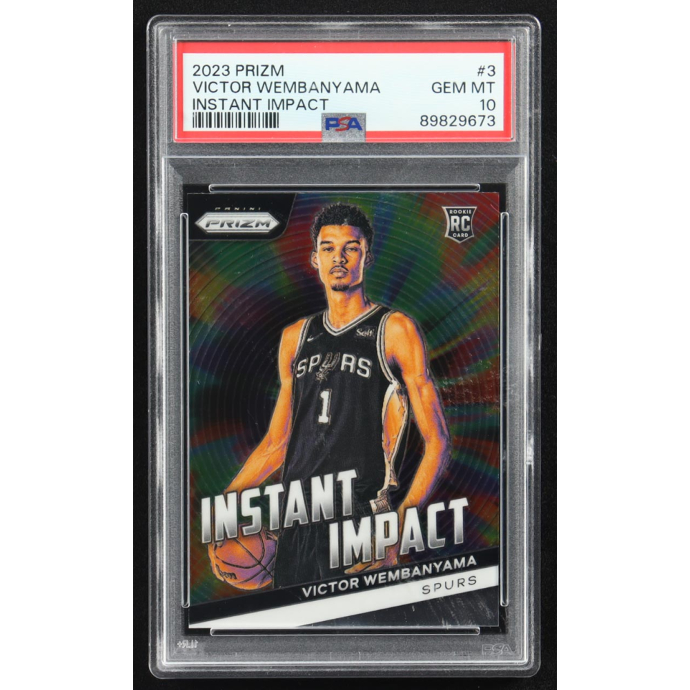 Victor Wembanyama 2023-24 Panini Prizm Instant Impact #3 RC (PSA 10) at PristineAuction.com