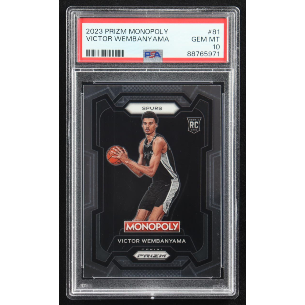Victor Wembanyama 2023-24 Panini Prizm Monopoly #81 RC (PSA 10) at PristineAuction.com
