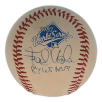 Frank Viola Signed Official 1987 World Series Logo Baseball Inscribed "87 WS MVP" (JSA) at PristineAuction.com