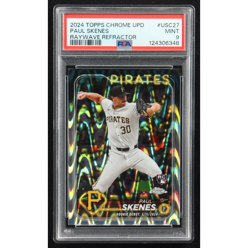 Paul Skenes 2024 Topps Chrome Update Raywave Refractor #USC-27 RC (PSA 9) at PristineAuction.com