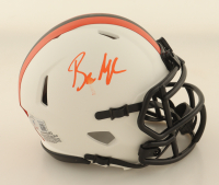 Baker Mayfield Signed Browns Lunar Eclipse Alternate Speed Mini Helmet (Beckett) at PristineAuction.com