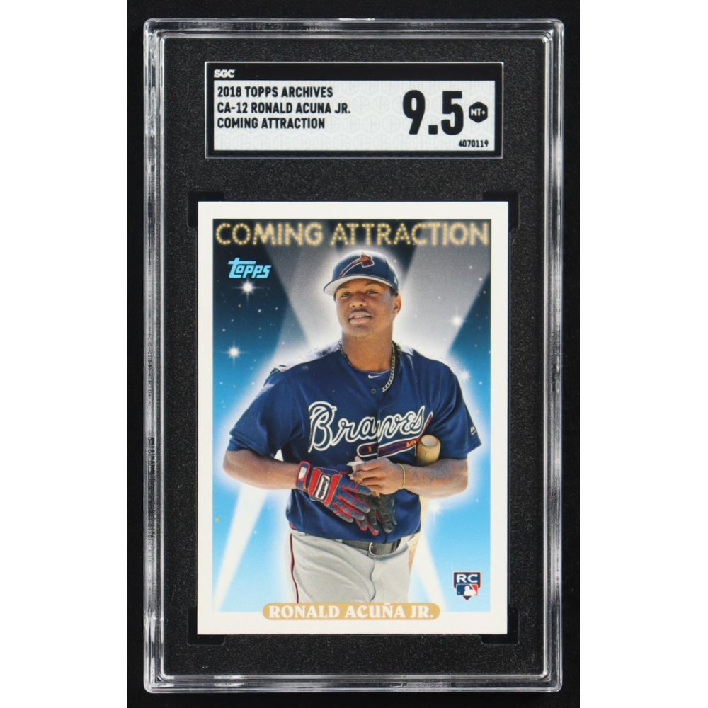 Ronald Acuna Jr. 2018 Topps Archives Coming Attraction #CA-12 RC (SGC 9.5) at PristineAuction.com