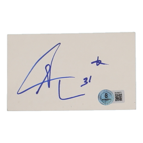 Shawn Marion Signed 3x5 Index Card (Beckett) at PristineAuction.com Shawn Marion Signed 3x5 Index Card (Beckett) at PristineAuction.com
