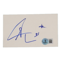 Shawn Marion Signed 3x5 Index Card (Beckett) at PristineAuction.com