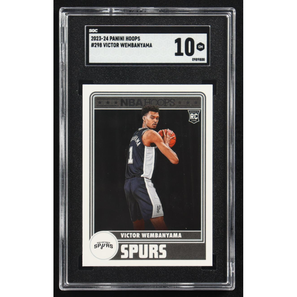 Victor Wembanyama 2023-24 Panini NBA Hoops #298 RC (SGC 10) at PristineAuction.com