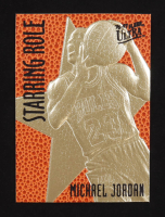 Michael Jordan 1996-97 Fleer Ultra Starring Role Feel the Game 23KT Gold Card at PristineAuction.com