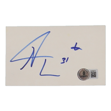 Shawn Marion Signed 3x5 Index Card (Beckett) at PristineAuction.com Shawn Marion Signed 3x5 Index Card (Beckett) at PristineAuction.com