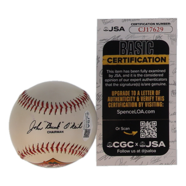 Buck O'Neil Signed Negro League Baseball Museum Logo Baseball (JSA) at PristineAuction.com Buck O'Neil Signed Negro League Baseball Museum Logo Baseball (JSA) at PristineAuction.com