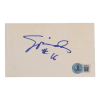 John Salley Signed 3x5 Index Card (Beckett) at PristineAuction.com