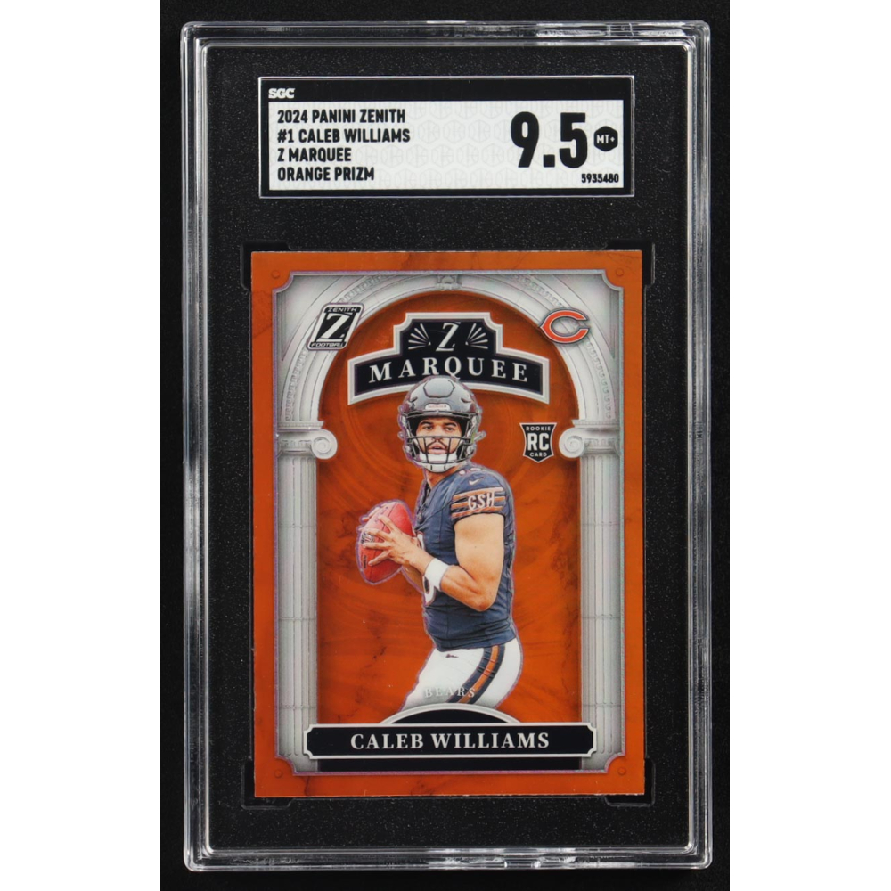 Caleb Williams 2024 Panini Zenith Z Marquee Orange Prizm #1 RC (SGC 9.5) at PristineAuction.com