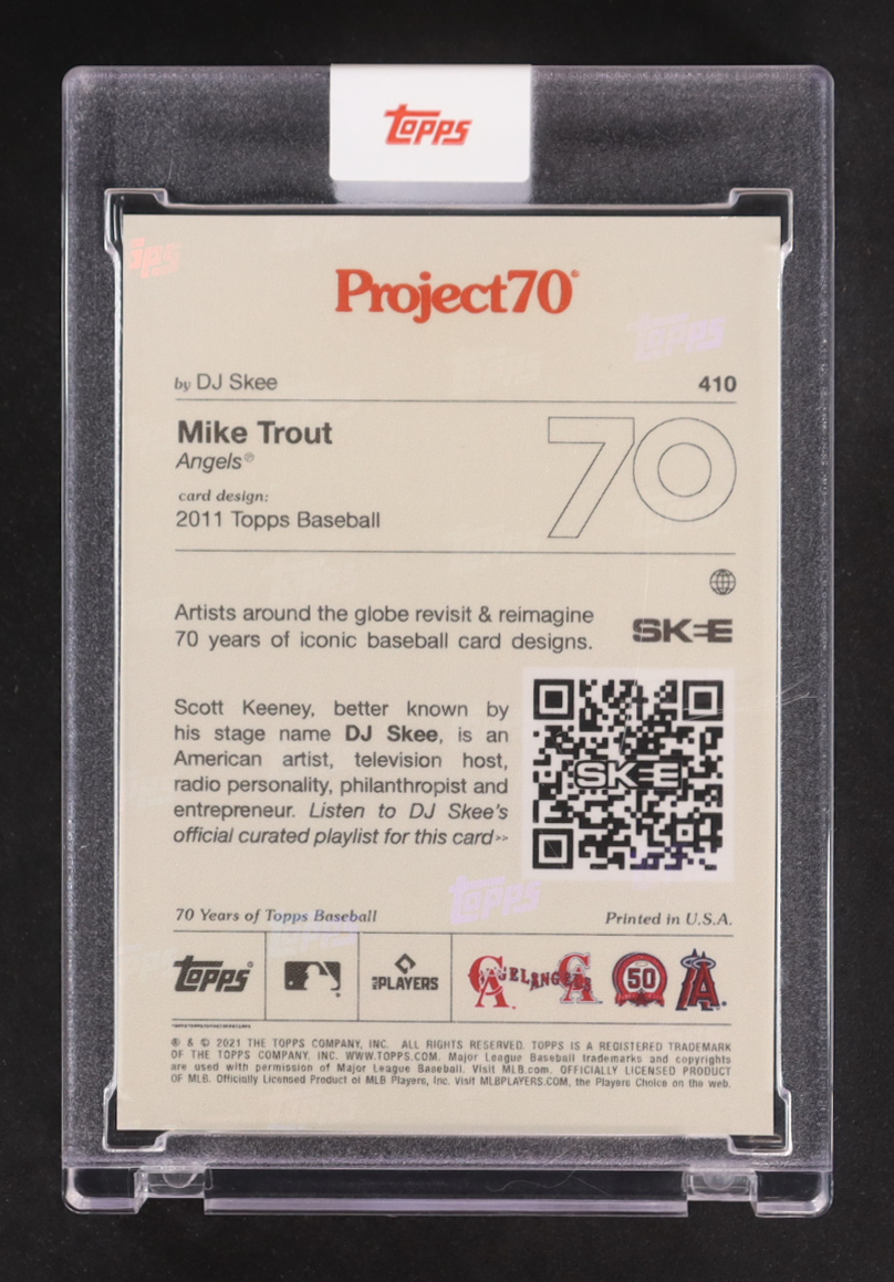 Mike Trout 2021 Topps Project70 #410 / DJ Skee at PristineAuction.com Mike Trout 2021 Topps Project70 #410 / DJ Skee at PristineAuction.com