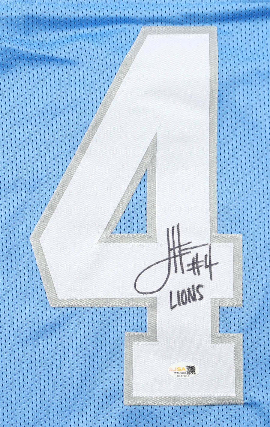 Jason Hanson Signed Jersey Inscribed "Lions" (JSA) at PristineAuction.com Jason Hanson Signed Jersey Inscribed "Lions" (JSA) at PristineAuction.com