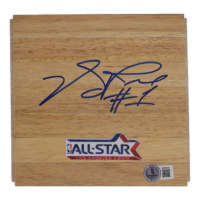Derrick Rose Signed 6x6 Floor Piece (Beckett) at PristineAuction.com