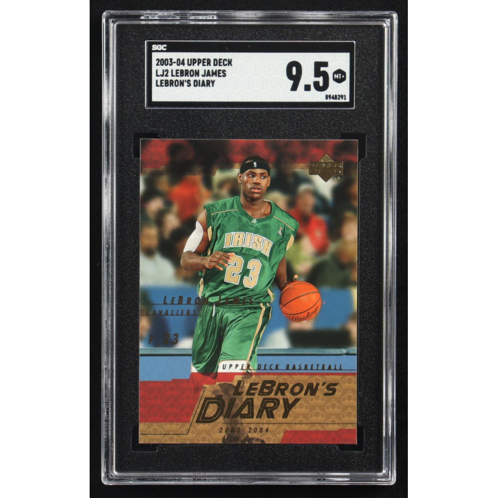Lebron James 2003-04 Upper Deck Lebron's Diary #LJ-2 RC (SGC 9.5) at PristineAuction.com