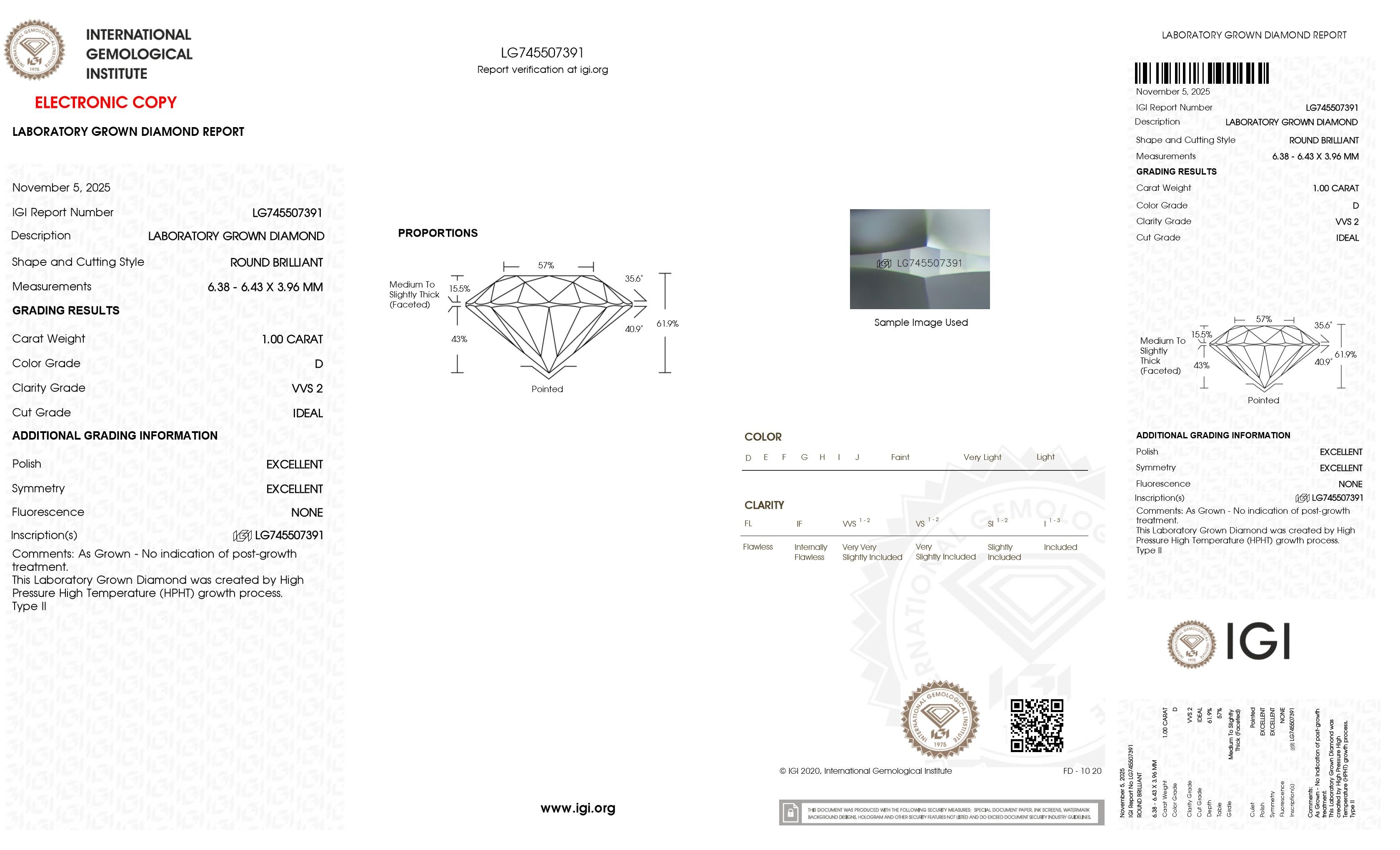 1.00 Carats Lab Grown Diamond Loose D, VVS2 | Estimated Retail Value: $1,600 (UGL & IGI Certs) at PristineAuction.com 1.00 Carats Lab Grown Diamond Loose D, VVS2 | Estimated Retail Value: $1,600 (UGL & IGI Certs) at PristineAuction.com