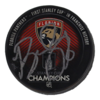 Bill Zito Signed Panthers Stanley Cup Champions Logo Hockey Puck (JSA) at PristineAuction.com