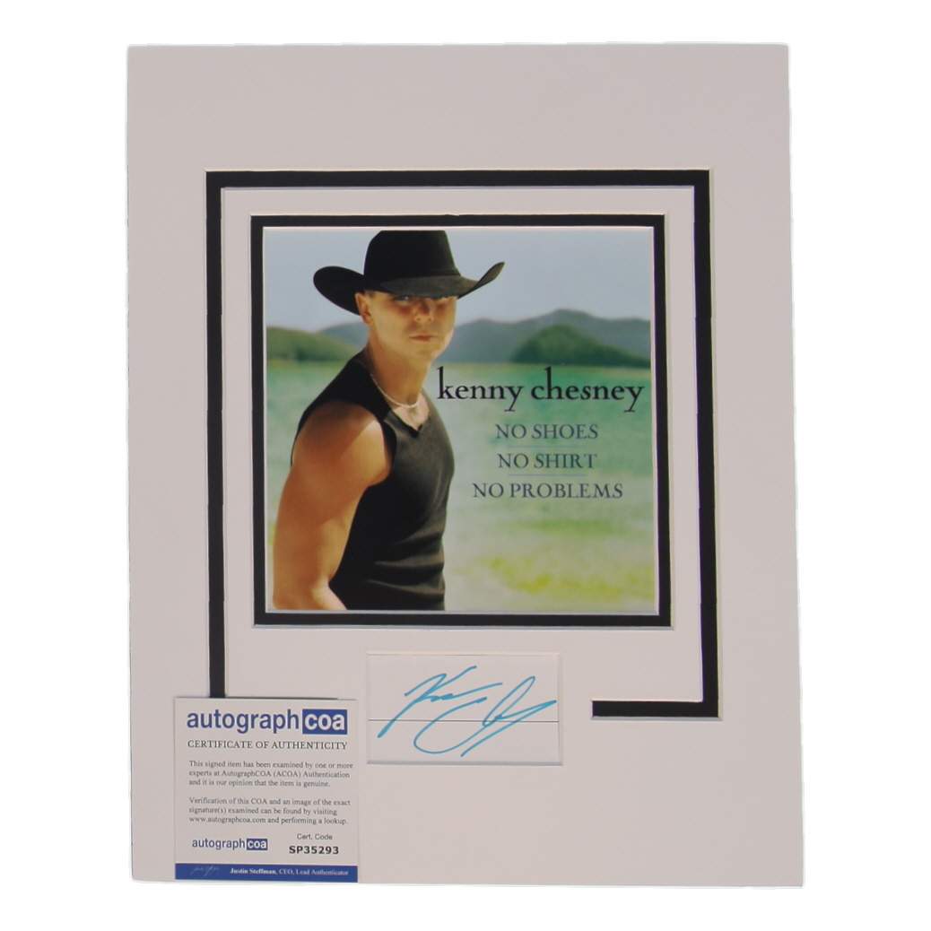 Kenny Chesney Signed Custom Matted Cut (ACOA) at PristineAuction.com Kenny Chesney Signed Custom Matted Cut (ACOA) at PristineAuction.com
