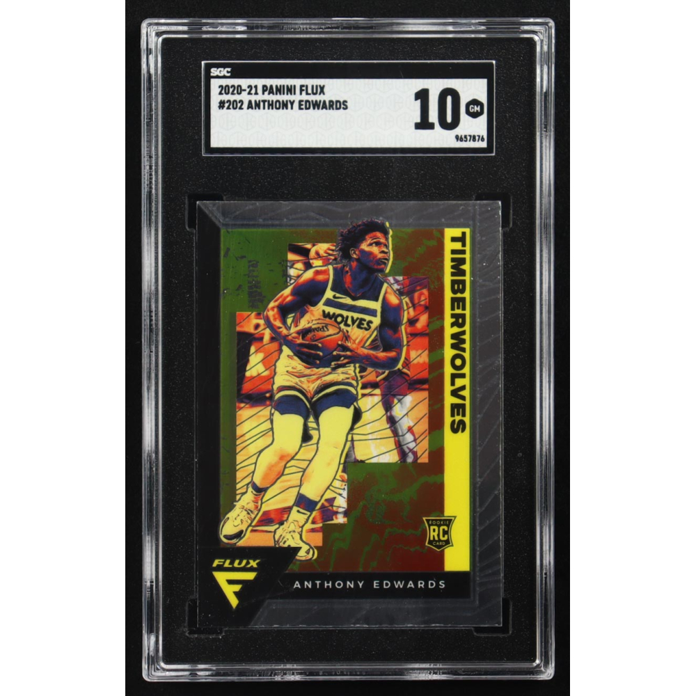 Anthony Edwards 2020-21 Panini Flux #202 RC (SGC 10) at PristineAuction.com