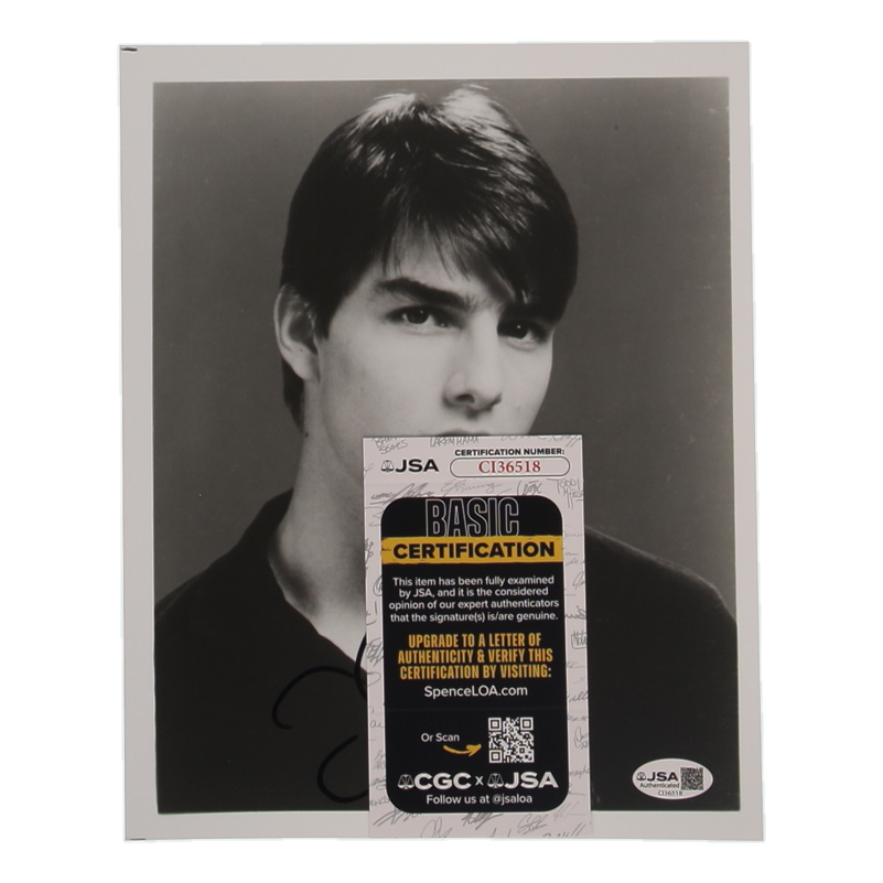 Tom Cruise Signed 8x10 Photo (JSA) at PristineAuction.com Tom Cruise Signed 8x10 Photo (JSA) at PristineAuction.com