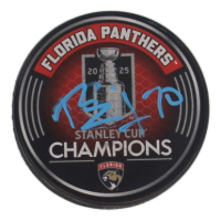 Jesper Boqvist Signed Panthers Stanley Cup Champions Logo Hockey Puck (JSA) at PristineAuction.com