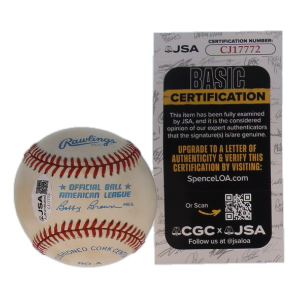 Denny McLain Signed OAL Baseball Inscribed "31-6 1986" (JSA) at PristineAuction.com Denny McLain Signed OAL Baseball Inscribed "31-6 1986" (JSA) at PristineAuction.com