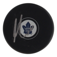 Max Domi Signed Maple Leafs Logo Hockey Puck (JSA) at PristineAuction.com