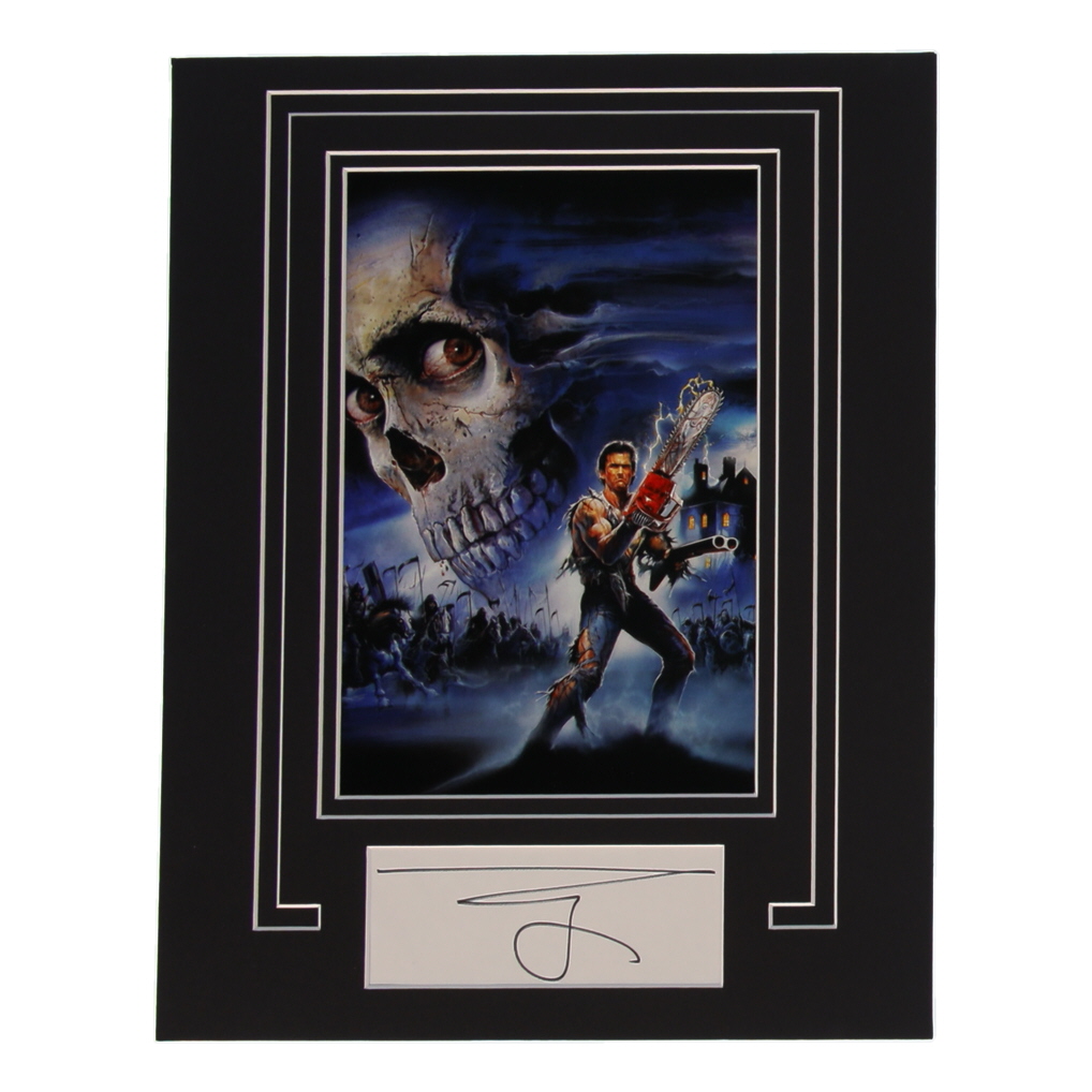 Bruce Campbell Signed "Evil Dead: Army Of Darkness" Custom Matted Cut Display (ACOA) at PristineAuction.com Bruce Campbell Signed "Evil Dead: Army Of Darkness" Custom Matted Cut Display (ACOA) at PristineAuction.com