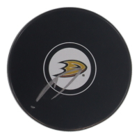 Lukas Dostal Signed Ducks Logo Hockey Puck (JSA) at PristineAuction.com