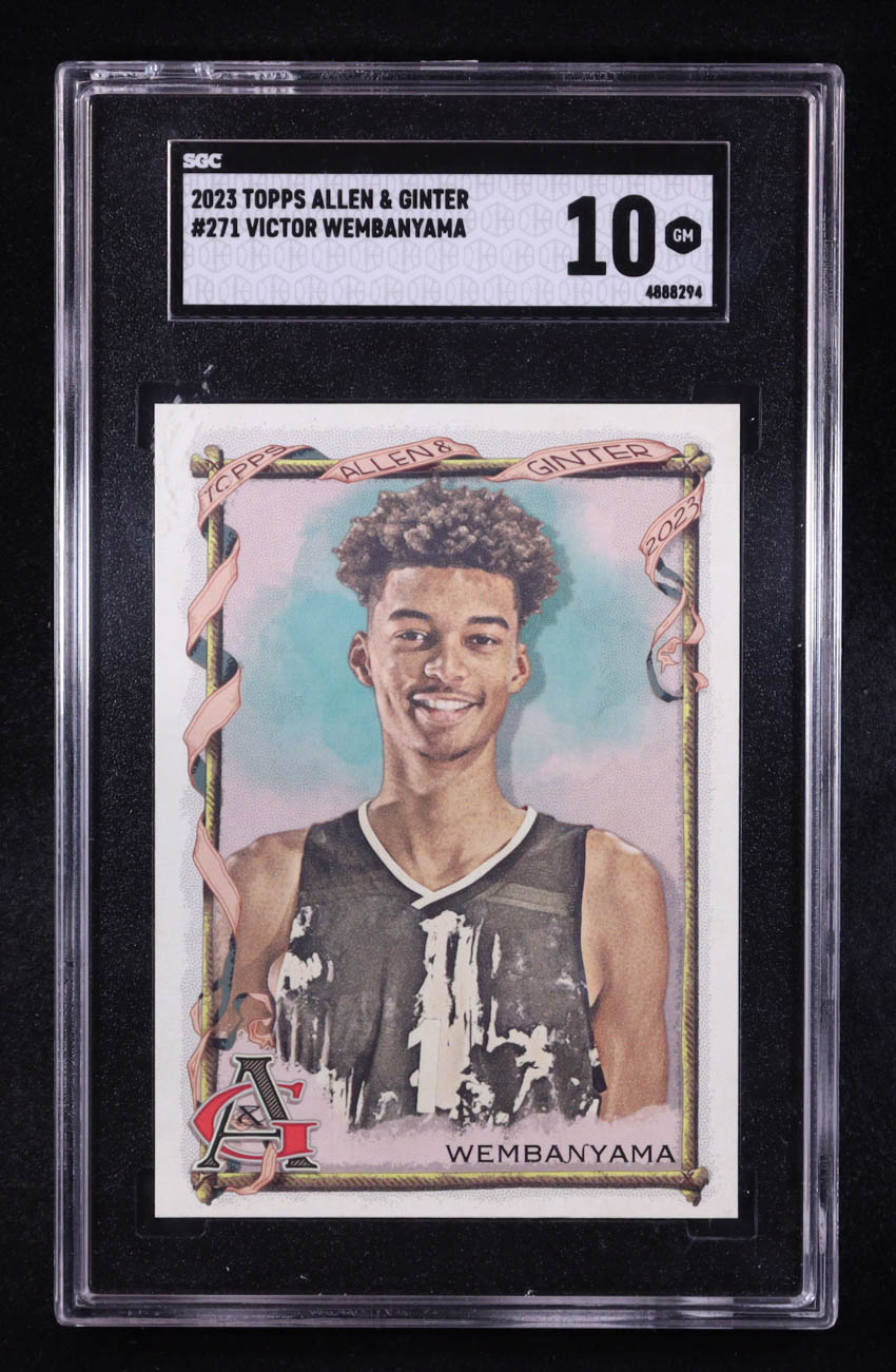 Victor Wembanyama 2023 Topps Allen and Ginter #271 RC (SGC 10) at PristineAuction.com Victor Wembanyama 2023 Topps Allen and Ginter #271 RC (SGC 10) at PristineAuction.com