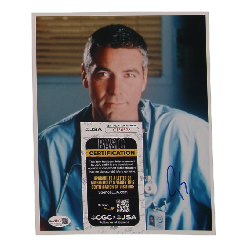 George Clooney Signed "ER" 8x10 Photo (JSA) at PristineAuction.com George Clooney Signed "ER" 8x10 Photo (JSA) at PristineAuction.com