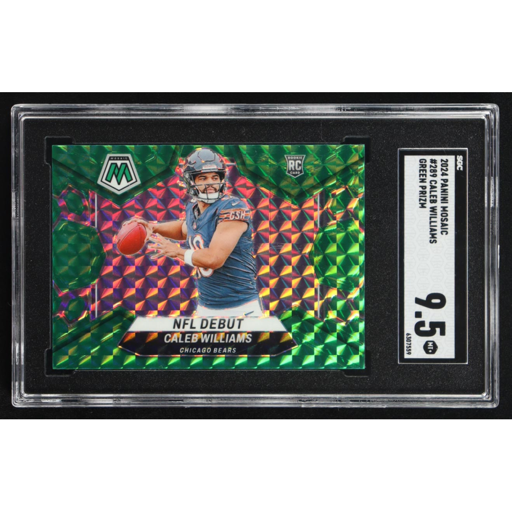 Caleb Williams 2024 Panini Mosaic Green Prizm NFL Debut #289 RC (SGC 9.5) at PristineAuction.com
