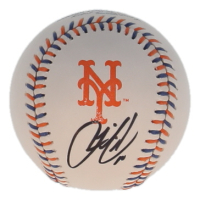 Francisco Lindor Signed OML Mets Team Stitch Logo Baseball (Beckett) at PristineAuction.com
