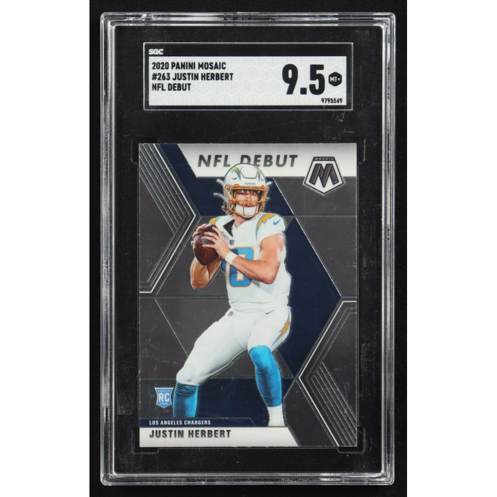 Justin Herbert 2020 Panini Mosaic NFL Debut #263 RC (SGC 9.5) at PristineAuction.com