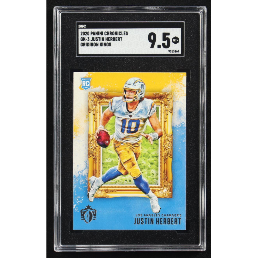 Justin Herbert 2020 Panini Chronicles Gridiron Kings #GK-3 RC (SGC 9.5) at PristineAuction.com