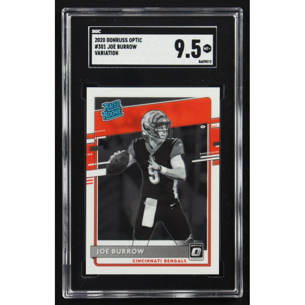 Joe Burrow 2020 Panini Donruss Optic RR Variation #301 RC (SGC 9.5) at PristineAuction.com