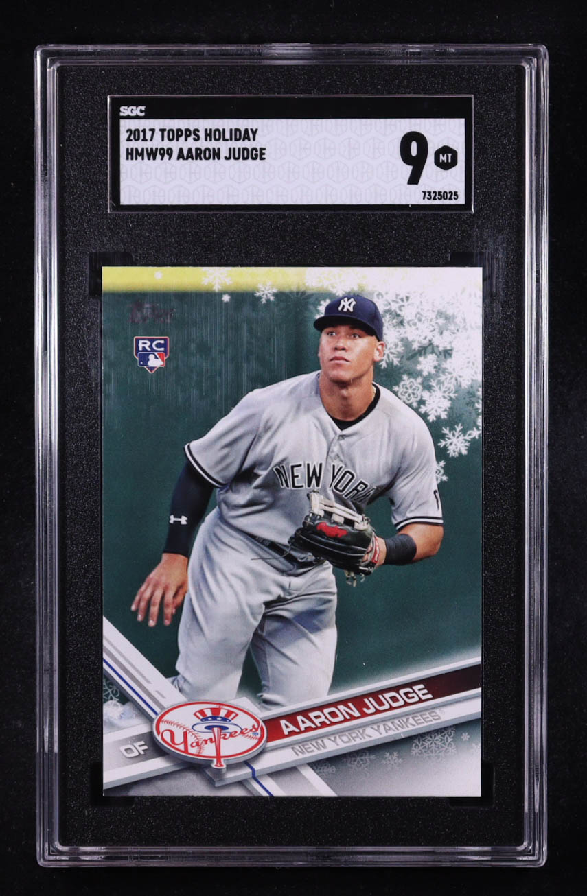 Aaron Judge 2017 Topps Walmart Holiday Snowflake #HMW99 RC (SGC 9) at PristineAuction.com Aaron Judge 2017 Topps Walmart Holiday Snowflake #HMW99 RC (SGC 9) at PristineAuction.com