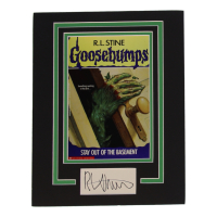 R.L. Stine Signed "Goosebumps" Custom Matted Cut Display (ACOA) at PristineAuction.com