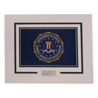 J. Edgar Hoover Signed Custom Matted Cut Display (AutographCOA) at PristineAuction.com