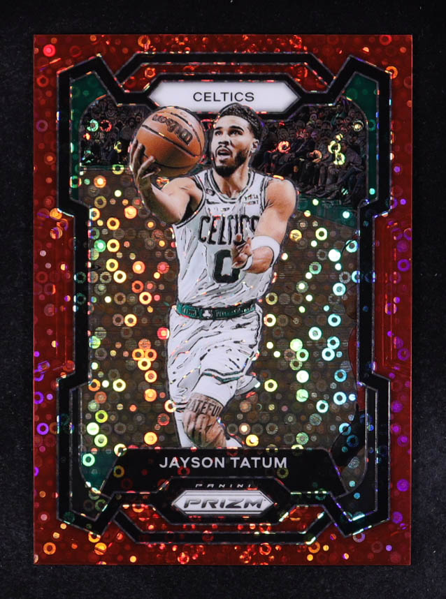 Jayson Tatum 2023-24 Panini Prizm Prizms Fast Break Red #2 #066/100 at PristineAuction.com Jayson Tatum 2023-24 Panini Prizm Prizms Fast Break Red #2 #066/100 at PristineAuction.com