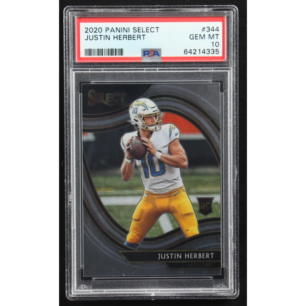 Justin Herbert 2020 Panini Select #344 RC (PSA 10) at PristineAuction.com