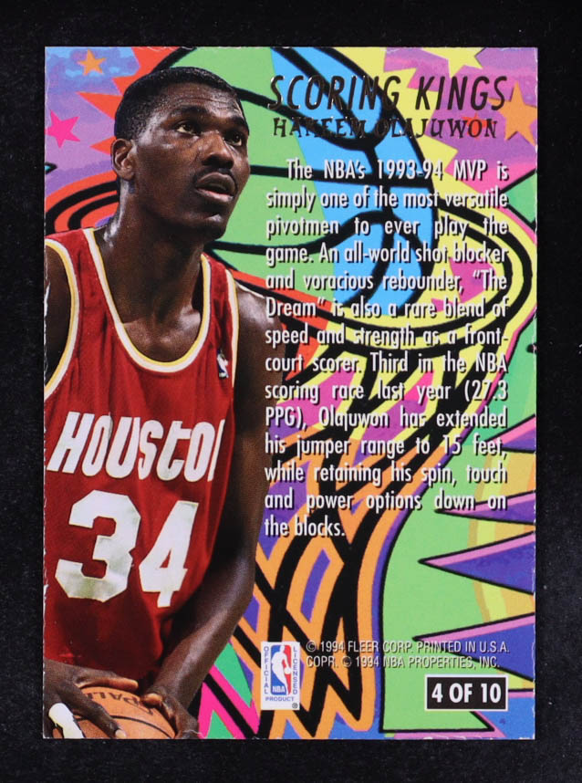 Hakeem Olajuwon 1994-95 Ultra Scoring Kings #4 at PristineAuction.com Hakeem Olajuwon 1994-95 Ultra Scoring Kings #4 at PristineAuction.com