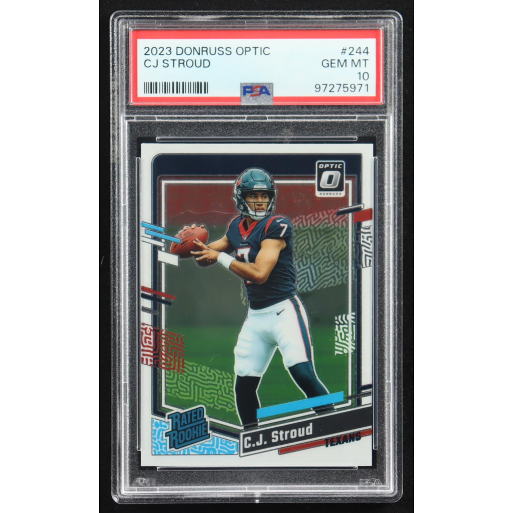 CJ Stroud 2023 Panini Donruss Optic RR #244 RC (PSA 10) at PristineAuction.com