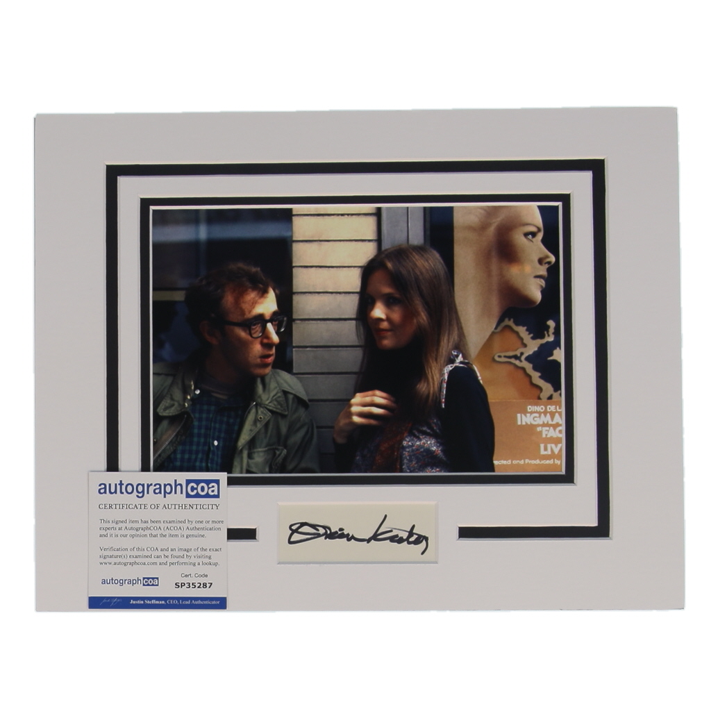 Diane Keaton Signed "Annie Hall" 11x14 Custom Matted Cut Display (AutographCOA) at PristineAuction.com Diane Keaton Signed "Annie Hall" 11x14 Custom Matted Cut Display (AutographCOA) at PristineAuction.com