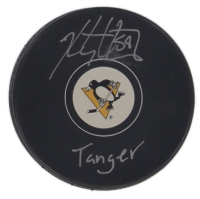 Kris Letang Signed Penguins Logo Hockey Puck Inscribed "Tanger" (Letang) at PristineAuction.com